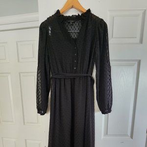 Dress-Black-Banana Republic-Size 6-Tea Length
